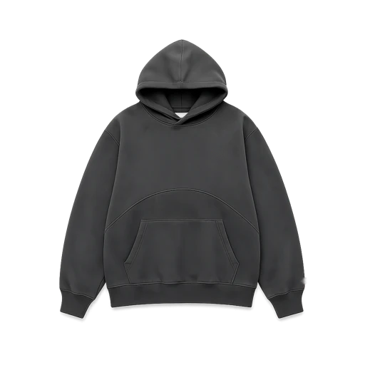 Charcoal heavyweight arc hoodie