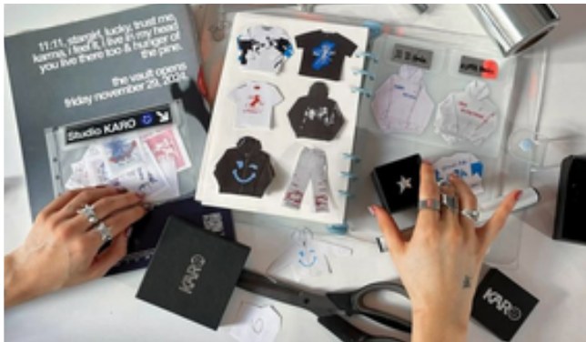 Brand alignment session with merch samples